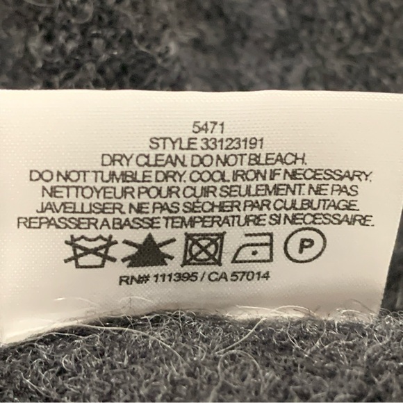 TORY BURCH Gray and Cream Angelina Turtleneck Alpaca Sweater Women’s Size XL - Picture 7 of 13